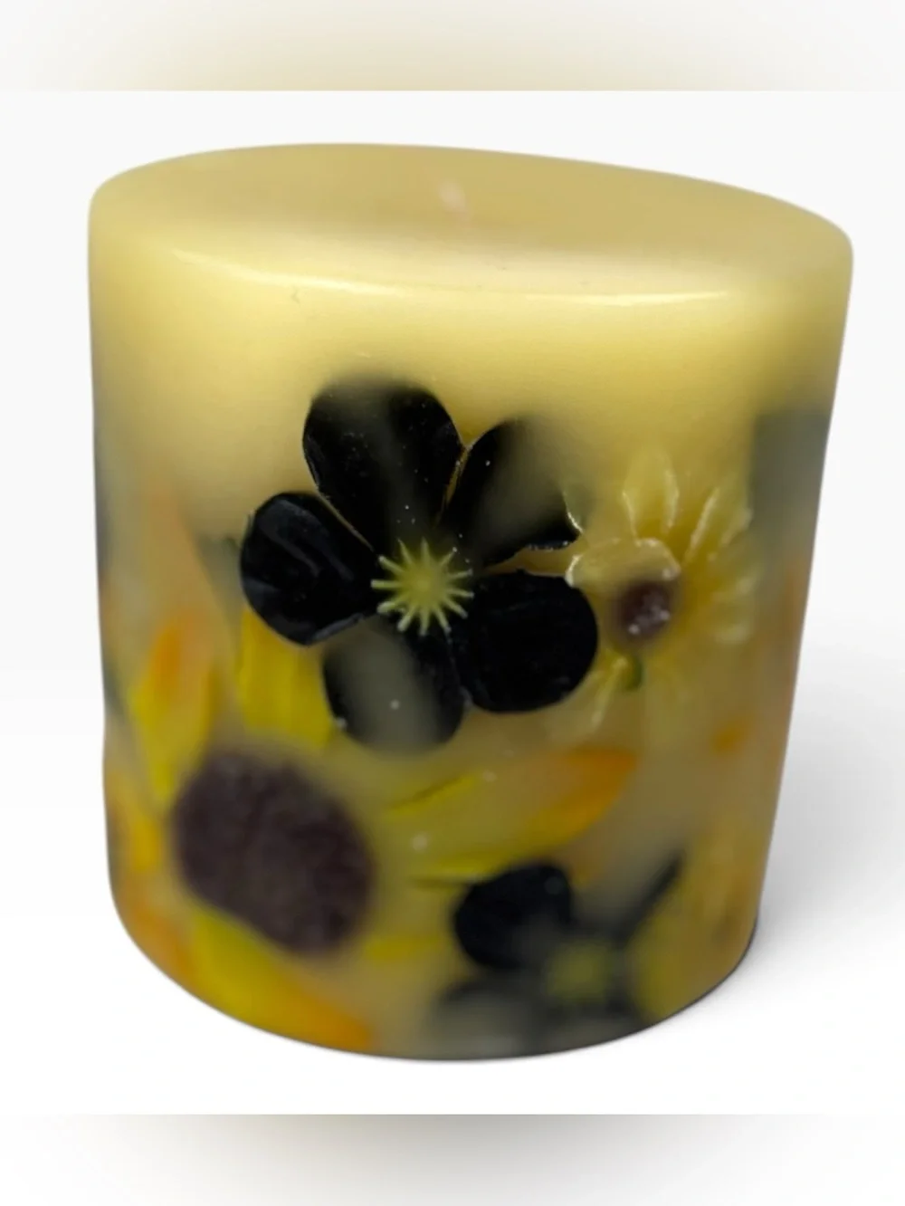 NEW Habersham Candle Botanical Pillar Candle Sunflower Lemon Vanilla 3.5 x 4
